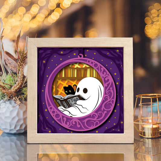 Chilling Ghost – 3D Shadow Box SVG File for Cricut & Silhouette