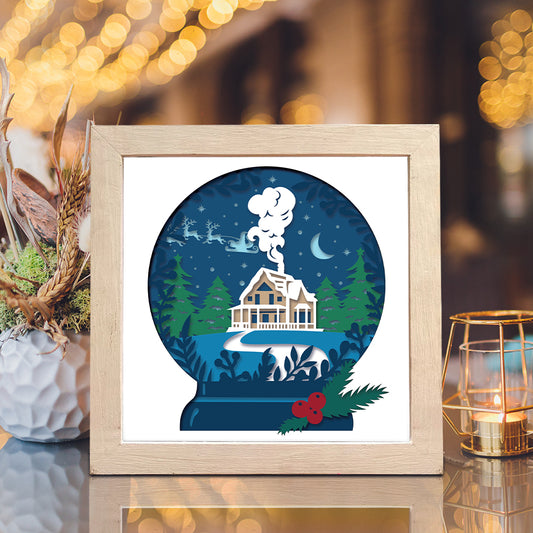 Chistmas 8 – 3D Shadow Box SVG File for Cricut & Silhouette