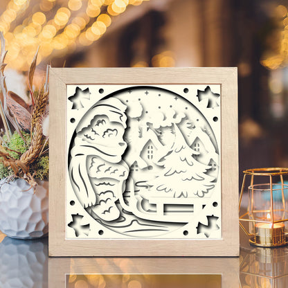Christmas Bear – 3D Shadow Box SVG File for Cricut & Silhouette