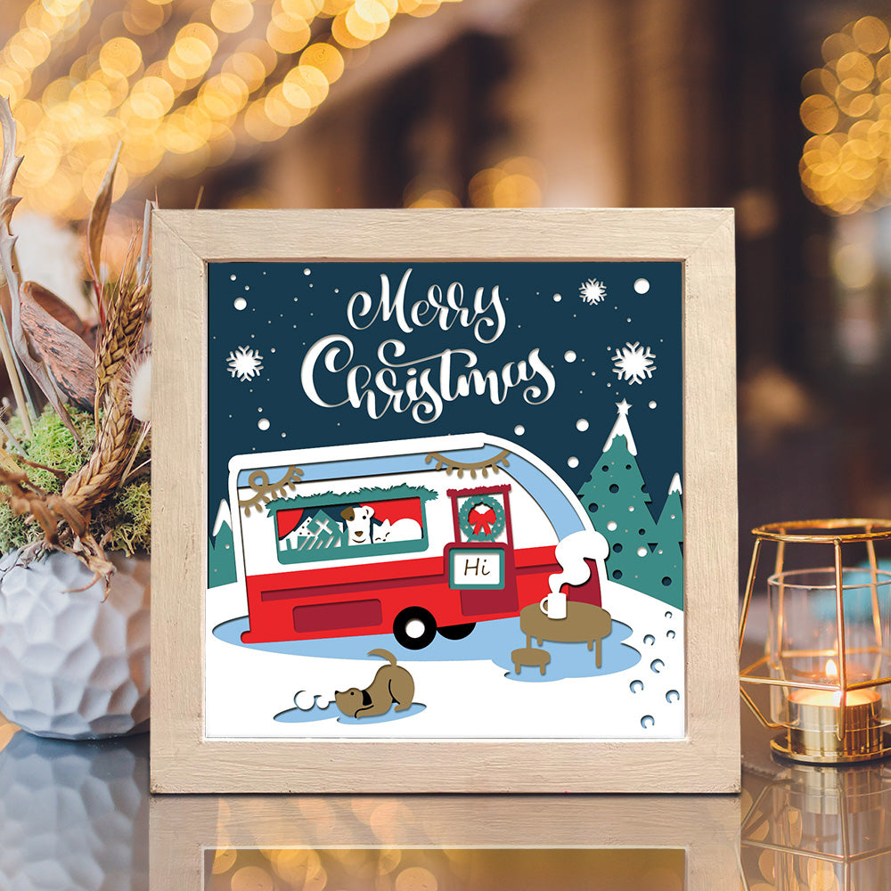 Christmas Camper – 3D Shadow Box SVG File for Cricut & Silhouette