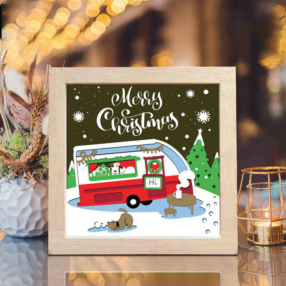 Christmas Camper – 3D Shadow Box SVG File for Cricut & Silhouette