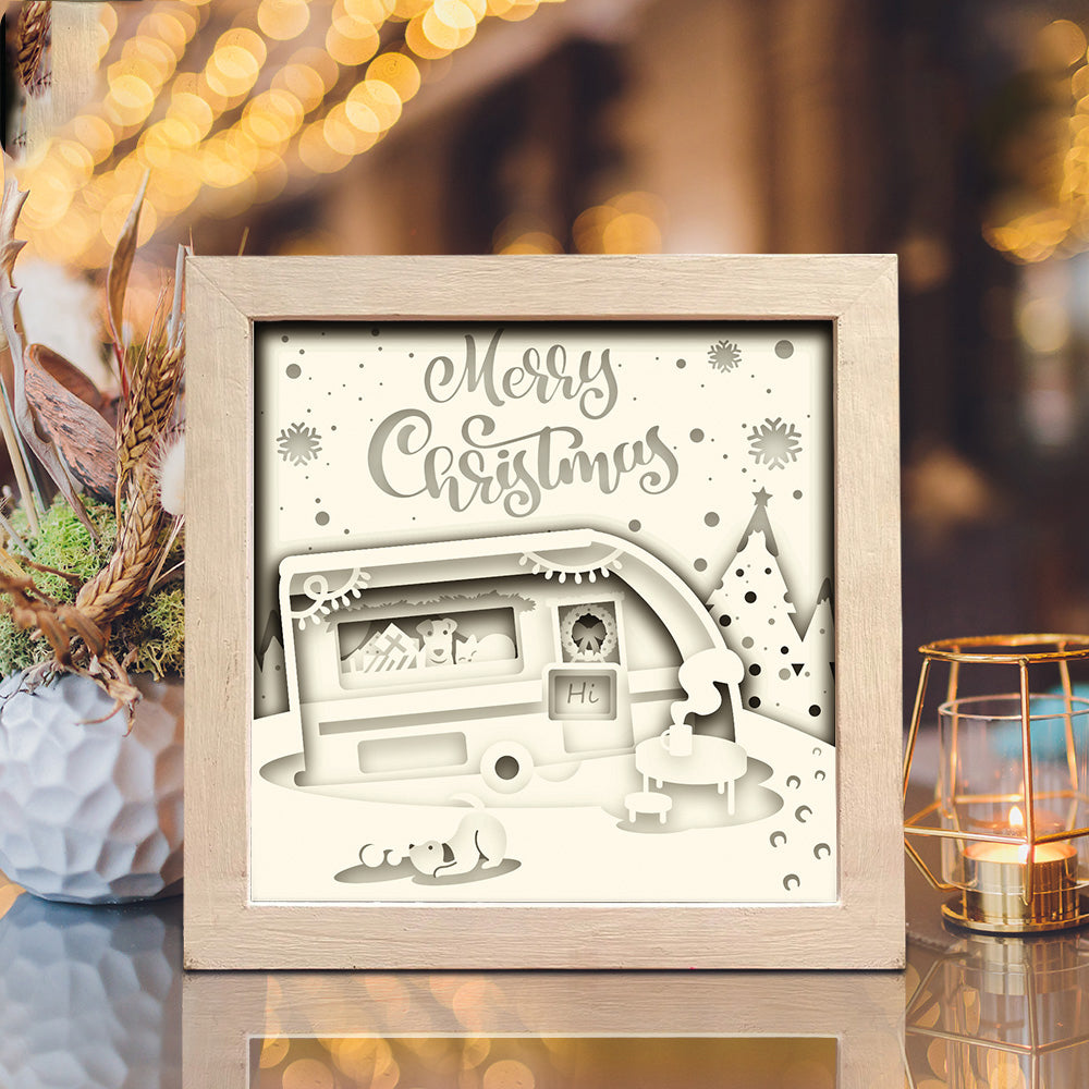 Christmas Camper – 3D Shadow Box SVG File for Cricut & Silhouette