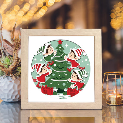 Christmas Elf – 3D Shadow Box SVG File for Cricut & Silhouette