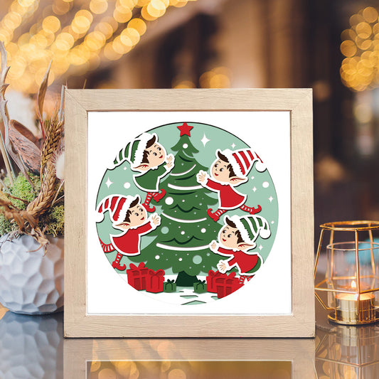 Christmas Elf – 3D Shadow Box SVG File for Cricut & Silhouette