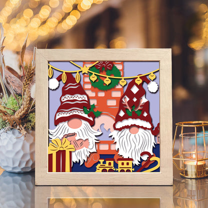 Christmas Gnome 7 – 3D Christmas Paper Cut Shadow Box File - Cricut File - (8x8 inches) - VEKTOR KRAFT