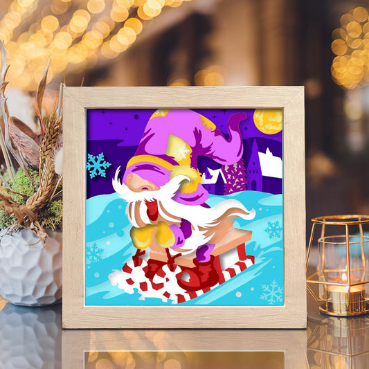 Christmas Gnome 8 – 3D Shadow Box SVG File for Cricut & Silhouette