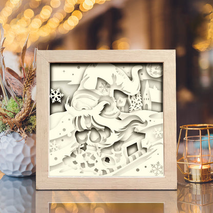 Christmas Gnome 8 – 3D Shadow Box SVG File for Cricut & Silhouette