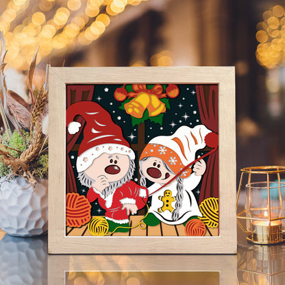 Christmas Gnome 5 – 3D Shadow Box SVG File for Cricut & Silhouette