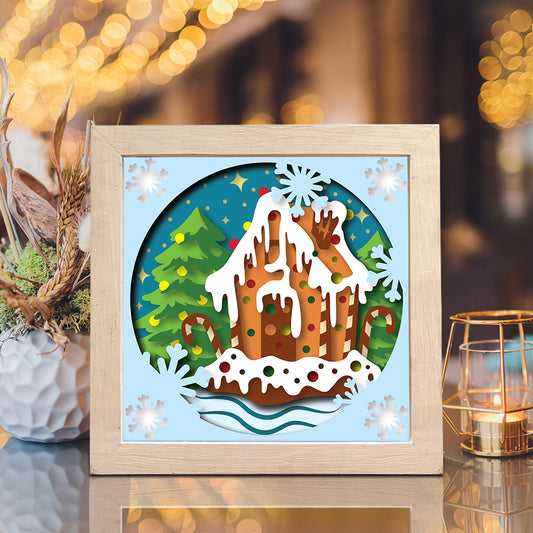 Christmas House – 3D Shadow Box SVG File for Cricut & Silhouette