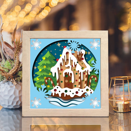 Christmas House – 3D Shadow Box SVG File for Cricut & Silhouette
