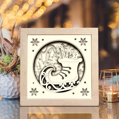Christmas Ice Skates – 3D Shadow Box SVG File for Cricut & Silhouette