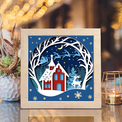 Christmas In The Forest – 3D Christmas Paper Cut Shadow Box File - Cricut File - (8x8 inches) - VEKTOR KRAFT