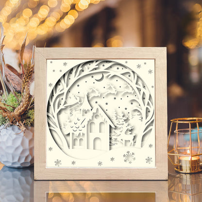 Christmas In The Forest – 3D Christmas Paper Cut Shadow Box File - Cricut File - (8x8 inches) - VEKTOR KRAFT