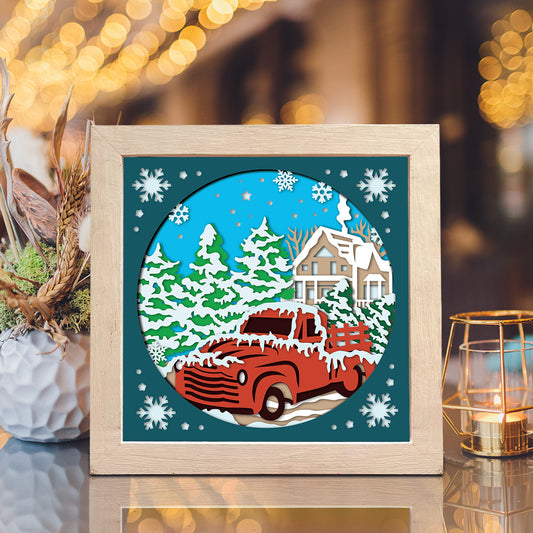 Christmas Truck 3 – 3D Shadow Box SVG File for Cricut & Silhouette