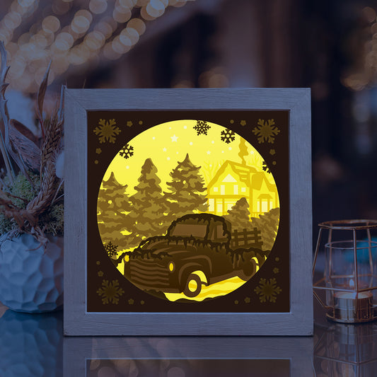 Christmas Truck 3 – 3D Shadow Box SVG File for Cricut & Silhouette