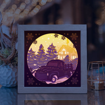 Christmas Truck 3 – 3D Shadow Box SVG File for Cricut & Silhouette