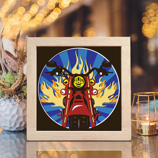 Classic Motorcycle – 3D Shadow Box SVG File for Cricut & Silhouette