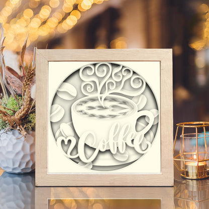 Coffee – 3D Shadow Box SVG File for Cricut & Silhouette