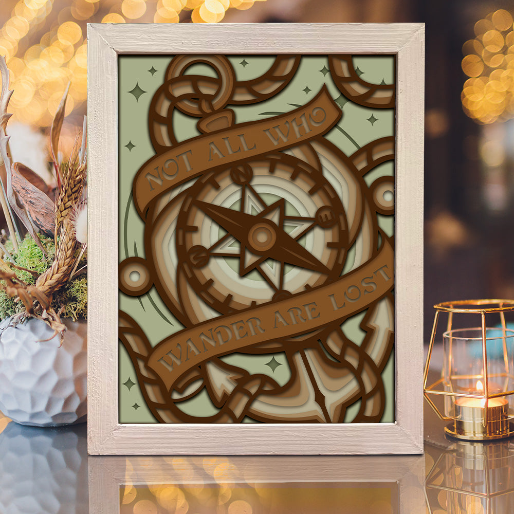 Compass – 3D Shadow Box SVG File for Cricut & Silhouette