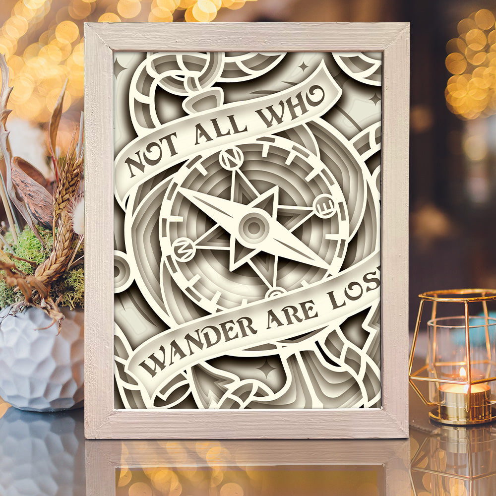 Compass – 3D Shadow Box SVG File for Cricut & Silhouette