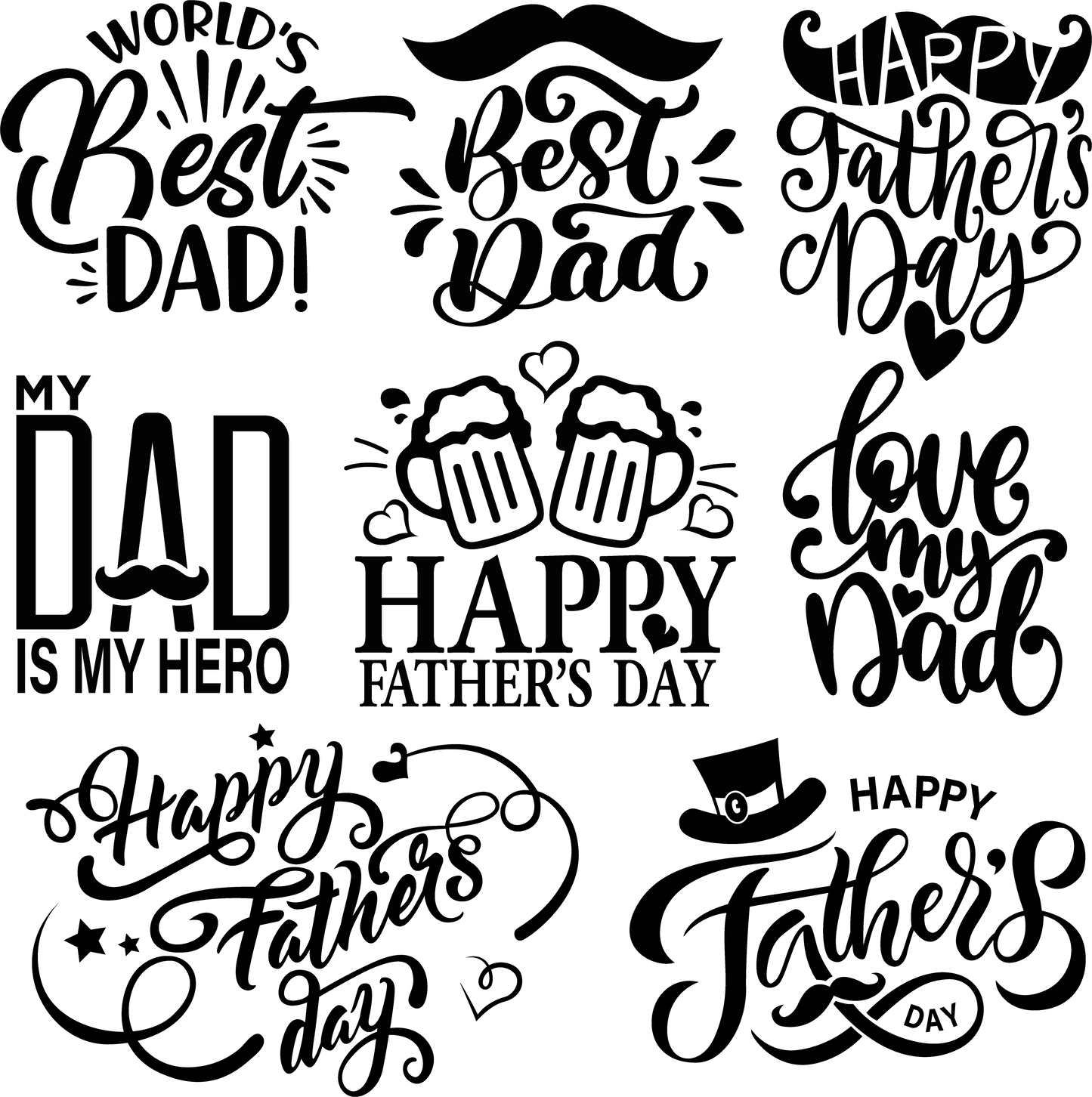 Father's Day – 3D Lightbox SVG File for Cricut & Silhouette