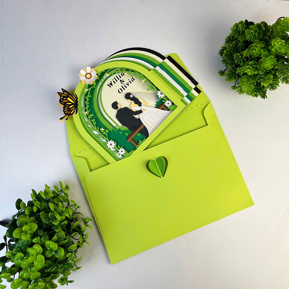 Custom Couple – 3D Pop-Up Card SVG File for Cricut & Silhouette