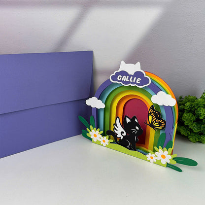 Custom Memorial Pet Cat – 3D Pop-Up Card SVG File for Cricut & Silhouette