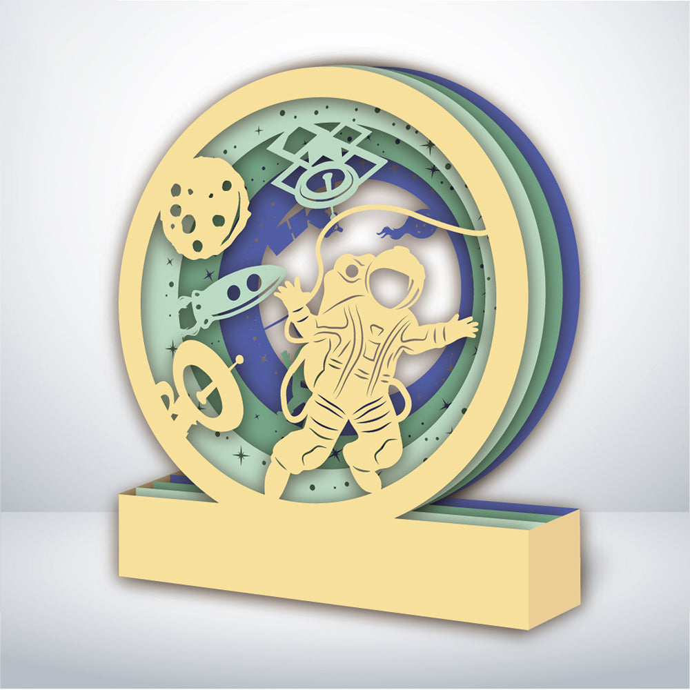 Astronaut – 3D Pop-Up Card SVG File for Cricut & Silhouette