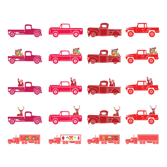 Christmas Truck 4 - Christmas Cricut File - VEKTOR KRAFT