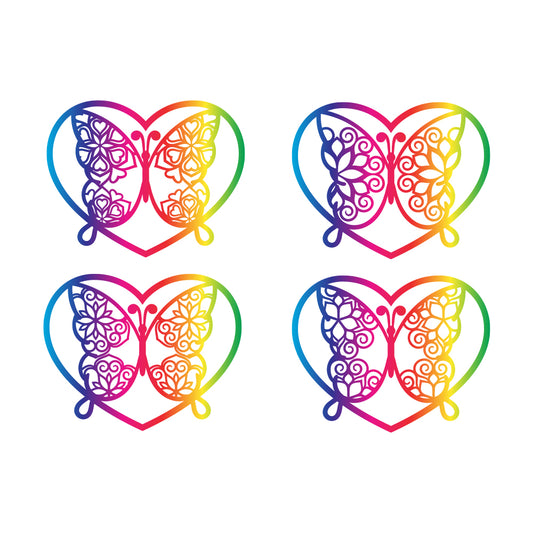 Heart Butterfly Spectrum Stickers - Cricut File - VEKTOR KRAFT