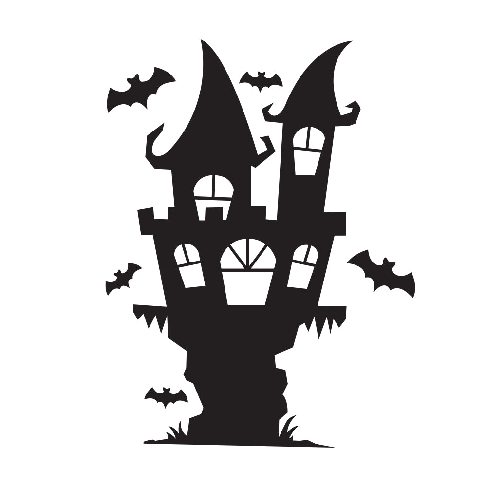 Spooky Castle With Bats - Cricut File - VEKTOR KRAFT
