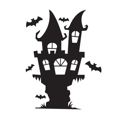 Spooky Castle With Bats - Cricut File - VEKTOR KRAFT