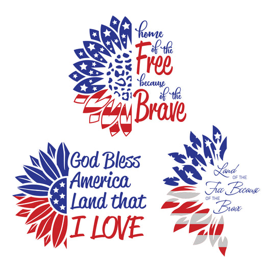 4th Of July Sunflower - Cricut File - VEKTOR KRAFT