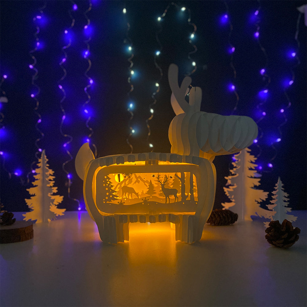 Xmas Deer – 3D Pop-Up Card SVG File for Cricut & Silhouette