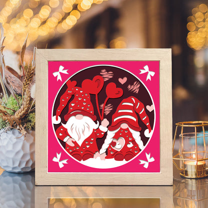 Valentine's Day Gnome – 3D Valentine Paper Cut Shadow Box File - Cricut File - (8x8 inches) - VEKTOR KRAFT