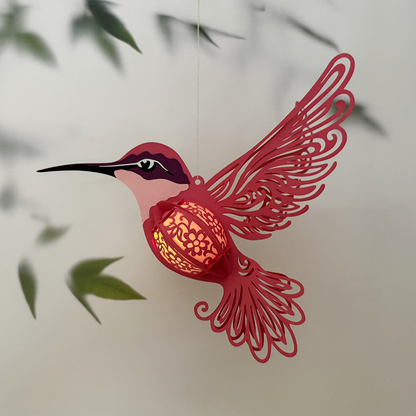 Hummingbird 2 - 3D Animal Paper Cut Lantern File  - Cricut File  - VEKTOR KRAFT