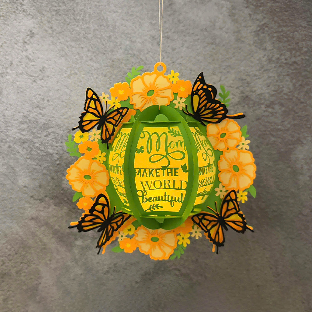Mom 1 - 3D Paper Cut Lantern File  - Cricut File  - VEKTOR KRAFT