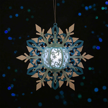 Snowflake 2 - 3D Christmas Lantern File - Cricut File  - VEKTOR KRAFT