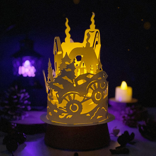 Christmas Truck - 3D Dome Lantern File - Cricut File  - VEKTOR KRAFT