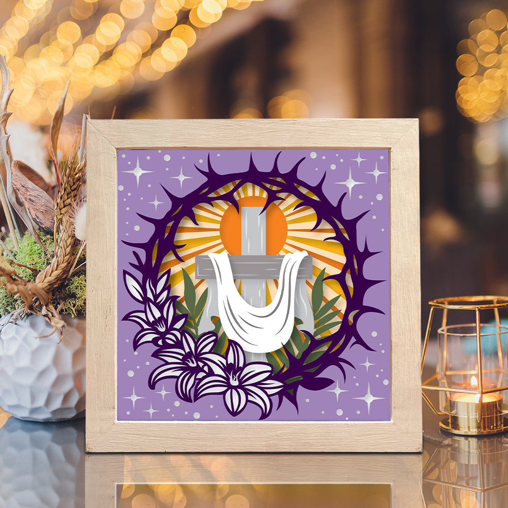He Is Risen 5 – 3D Shadow Box SVG File for Cricut & Silhouette