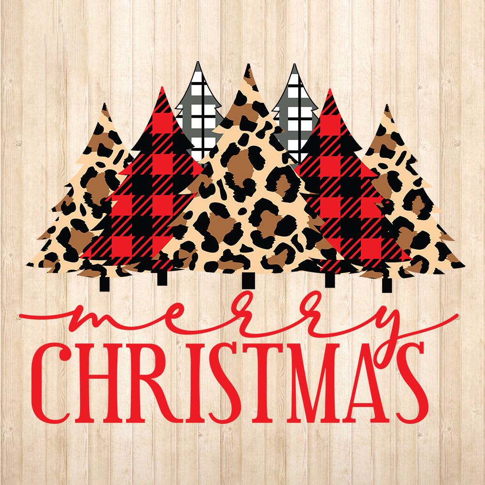MC Leopard Plaid Tree - Christmas Cricut File - VEKTOR KRAFT