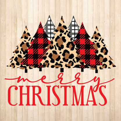 MC Leopard Plaid Tree - Christmas Cricut File - VEKTOR KRAFT