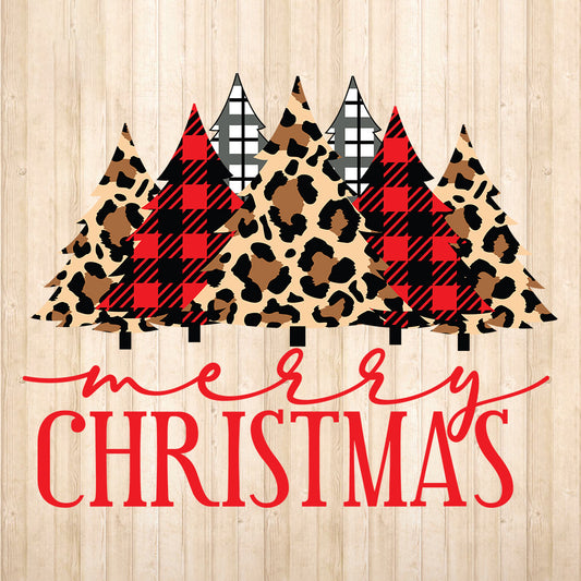 MC Leopard Plaid Tree - Christmas Cricut File - VEKTOR KRAFT