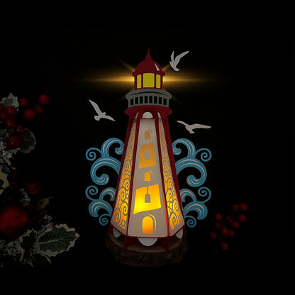 Lighthouse - 3D Paper Cut Lantern File  - Cricut File  - VEKTOR KRAFT