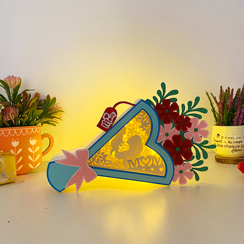 Love Mom – 3D Bouquet Box File - Cricut File - VEKTOR KRAFT