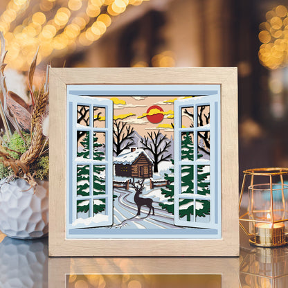 Christmas In The Forest 3 – 3D Shadow Box SVG File for Cricut & Silhouette