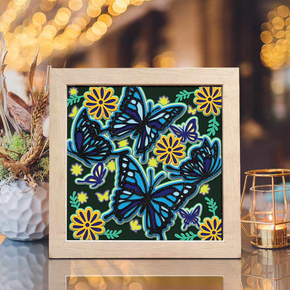 Colorful Butterfly – 3D Shadow Box SVG File for Cricut & Silhouette