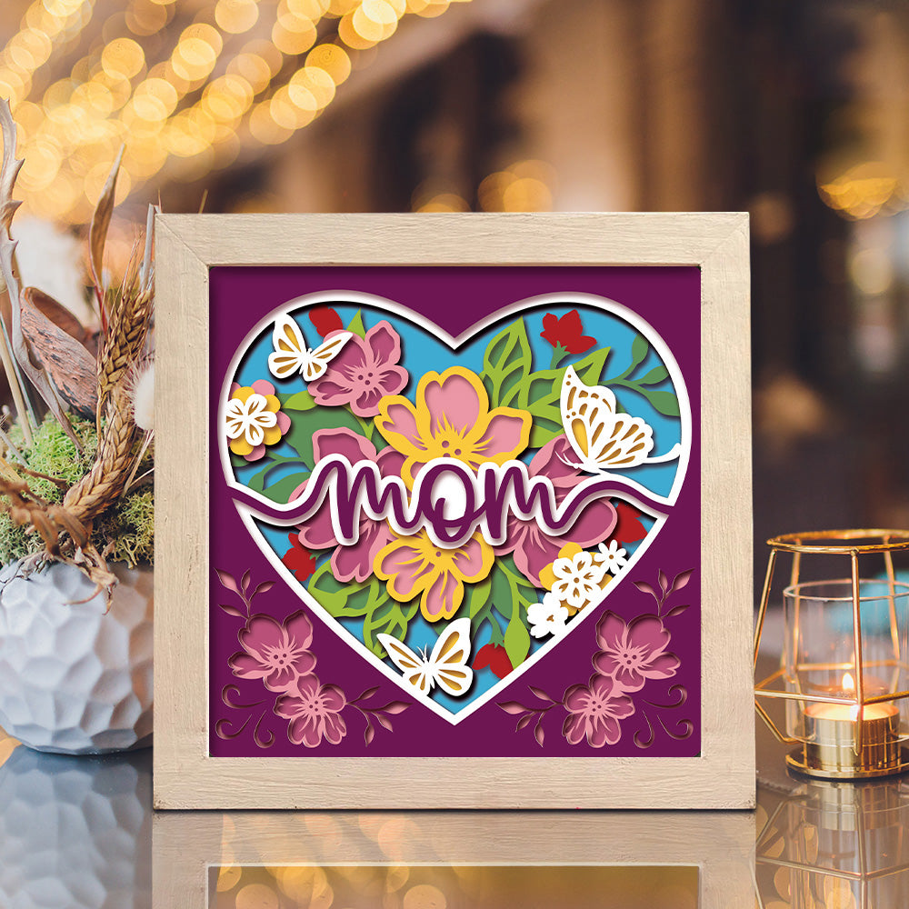 Mom 1 – 3D Shadow Box SVG File for Cricut & Silhouette