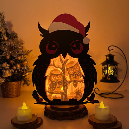 Christmas Owl – 3D Box SVG File for Cricut & Silhouette