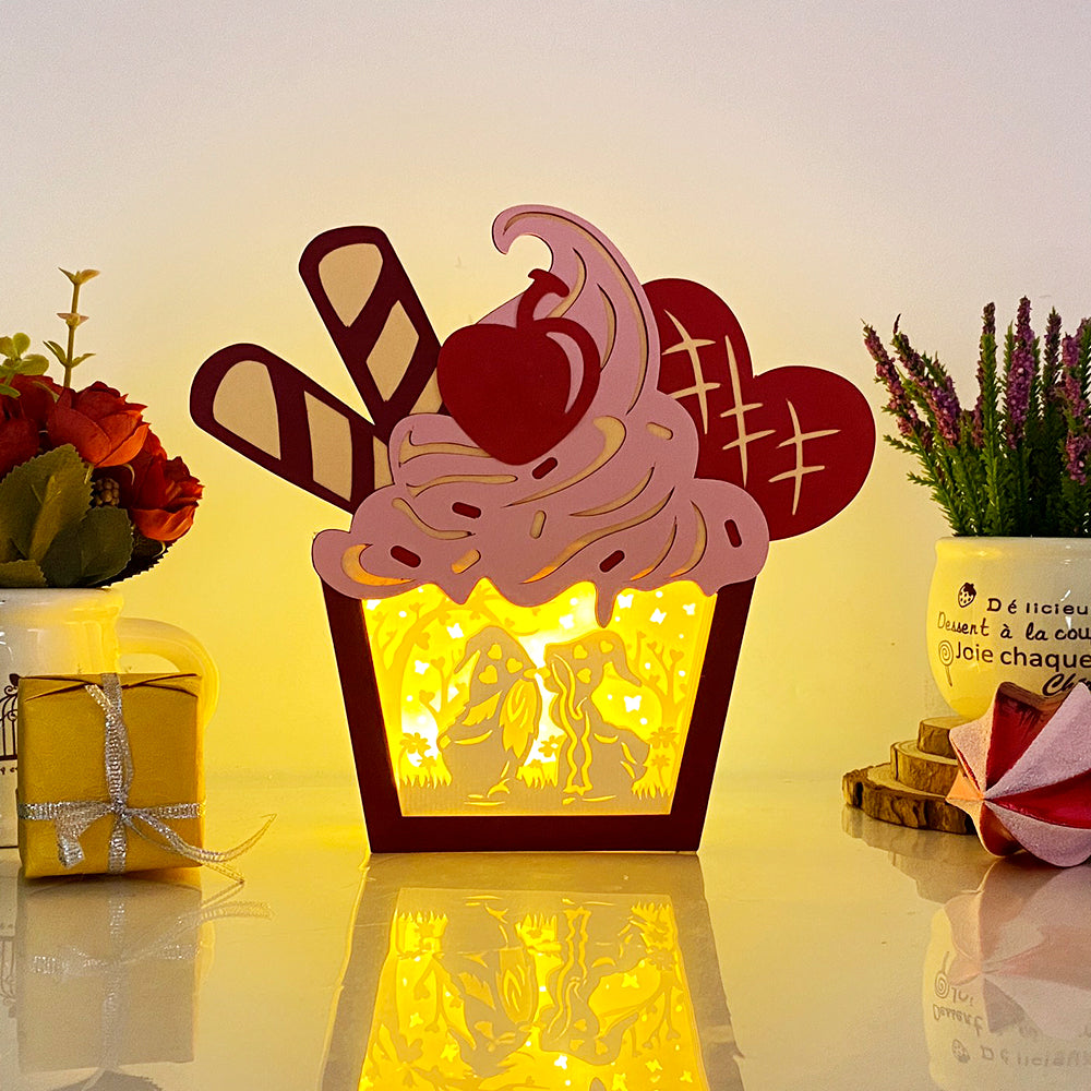 Gnome Love – 3D Cup Cake Box File - Cricut File - VEKTOR KRAFT
